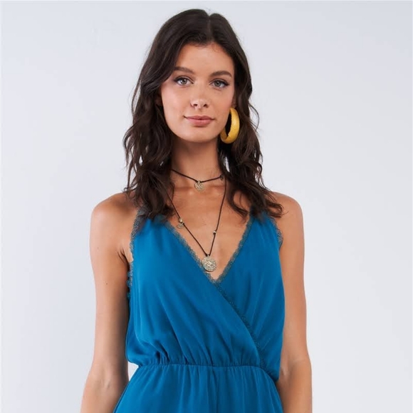 Summer Breeze Navy Blue Romper - Picture 1 of 3